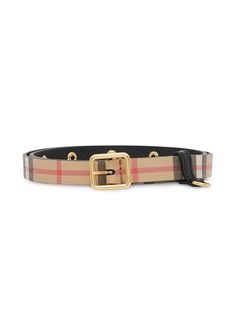Burberry Kids ремень с логотипом и D-образной пряжкой