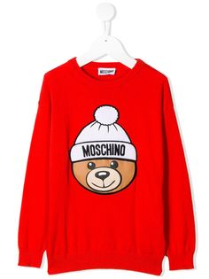 Moschino Kids джемпер с вышитым логотипом