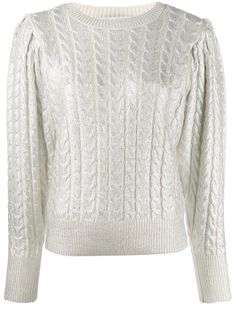MSGM джемпер фактурной вязки с эффектом металлик