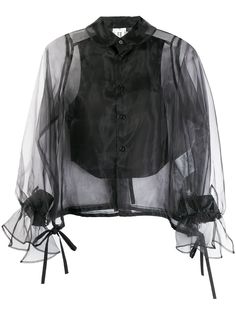 Comme Des Garçons Noir Kei Ninomiya полупрозрачная блузка на пуговицах