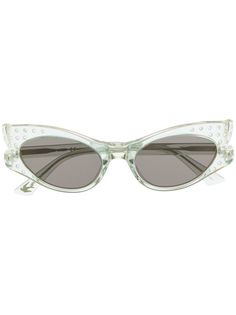 Alexander McQueen Eyewear солнцезащитные очки в прозрачной оправе кошачий глаз
