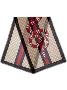 Gucci платок с принтом Kingsnake