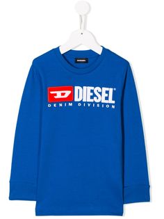 Diesel Kids футболка с контрастным логотипом
