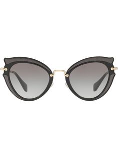 Miu Miu Eyewear солнцезащитные очки в оправе "кошачий глаз"