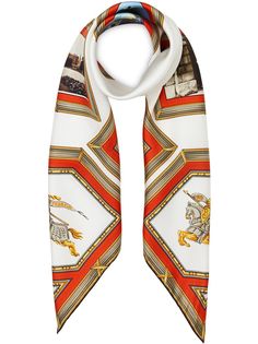 Burberry квадратный платок с принтом