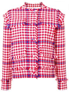 MSGM укороченный пиджак в ломаную клетку