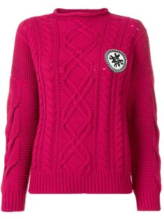 Mr & Mrs Italy вязаный свитер с косами и логотипом