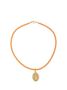 Nialaya Jewelry колье из бусин с подвеской Jesus