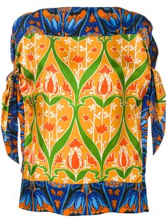 Prada Pre-Owned блузка с цветочным принтом