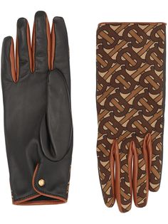 Burberry перчатки с кашемировой подкладкой и монограммой