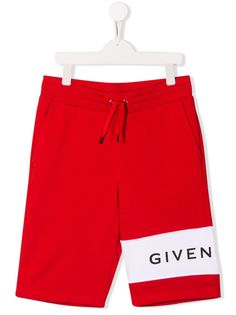 Givenchy Kids шорты с контрастным логотипом