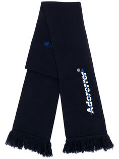 Ader Error шарф с логотипом и бахромой