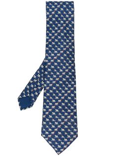 Hermès галстук 2000-х годов с принтом Hermes