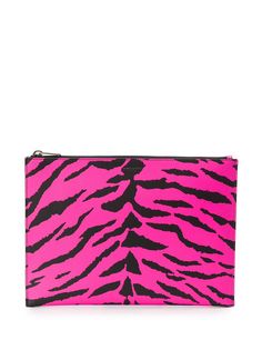 Saint Laurent клатч с зебровым принтом