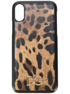 Dolce & Gabbana чехол для iPhone X с леопардовым принтом