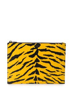 Saint Laurent клатч с зебровым принтом