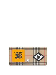 Burberry кошелек в клетку Vintage Check с логотипом