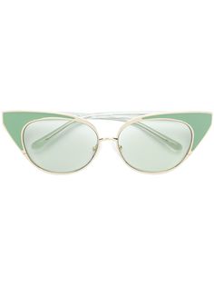 Nº21 x Linda Farrow солнцезащитные очки в оправе кошачий глаз