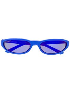 Balenciaga Eyewear солнцезащитные очки в тонкой овальной оправе