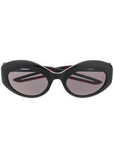 Balenciaga Eyewear солнцезащитные очки Hybrid в овальной оправе