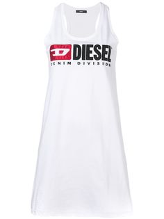 Diesel трикотажный топ с вышитым логотипом