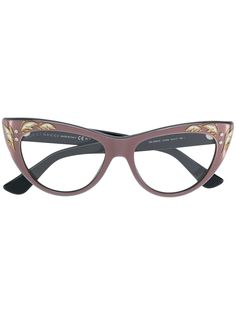 Gucci Eyewear декорирвоанные очки в оправе "кошачий глаз"
