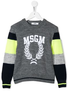 Msgm Kids трикотажный джемпер с логотипом