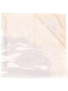 Hermès платок 2000-х годов с абстрактным принтом Hermes