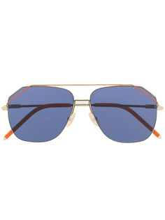 Fendi Eyewear солнцезащитные очки-авиаторы оверсайз