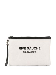 Saint Laurent клатч с принтом Rive Gauche