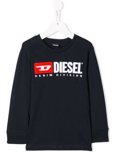 Diesel Kids футболка с контрастным логотипом