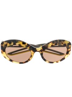 Balenciaga Eyewear солнцезащитные очки Hybrid черепаховой расцветки