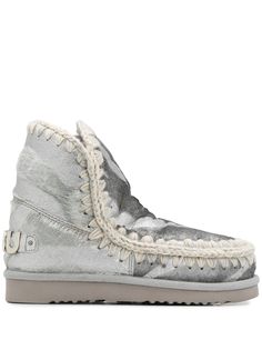 Mou ботинки Eskimo с эффектом металлик