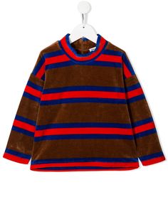 Mini Rodini велюровая толстовка в полоску