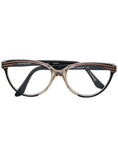 Yves Saint Laurent Pre-Owned очки в полосатой оправе