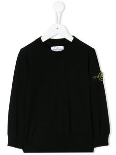Stone Island Junior джемпер с нашивкой-логотипом