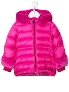 Moncler Kids пуховик с капюшоном