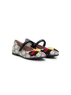 Gucci Kids балетки с монограммой