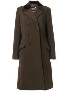 Versace Pre-Owned двубортное пальто