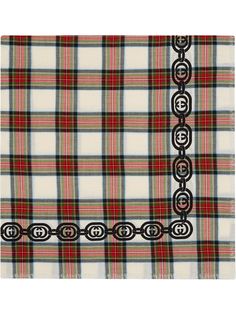 Gucci клетчатый платок с логотипом Interlocking G