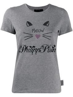 Philipp Plein футболка Meow с кристаллами