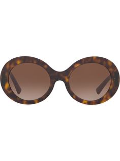 Valentino Eyewear солнцезащитные очки в массивной круглой оправе