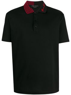 Versace рубашка-поло с вышитым логотипом
