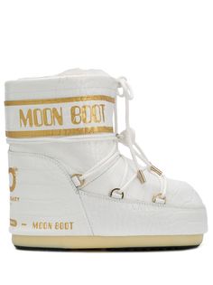 Moon Boot зимние сапоги с тиснением под крокодила