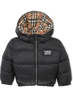 Burberry Kids двусторонний пуховик