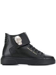 Philipp Plein высокие кроссовки с декором Skull