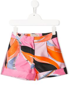 Emilio Pucci Junior шорты с эффектом металлик