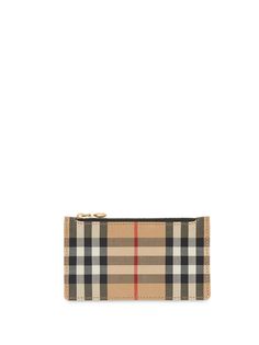 Burberry картхолдер на молнии в клетку Vintage Check