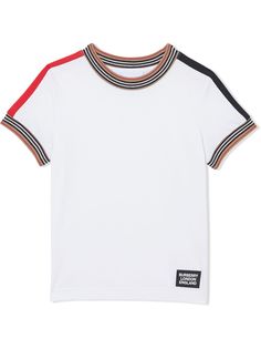 Burberry Kids футболка в полоску Icon Stripe с короткими рукавами