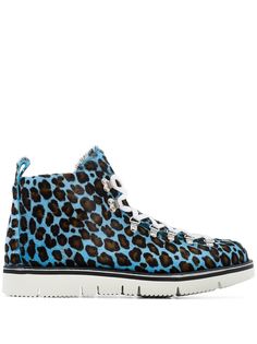 Fracap ботинки хайкеры с леопардовым принтом
